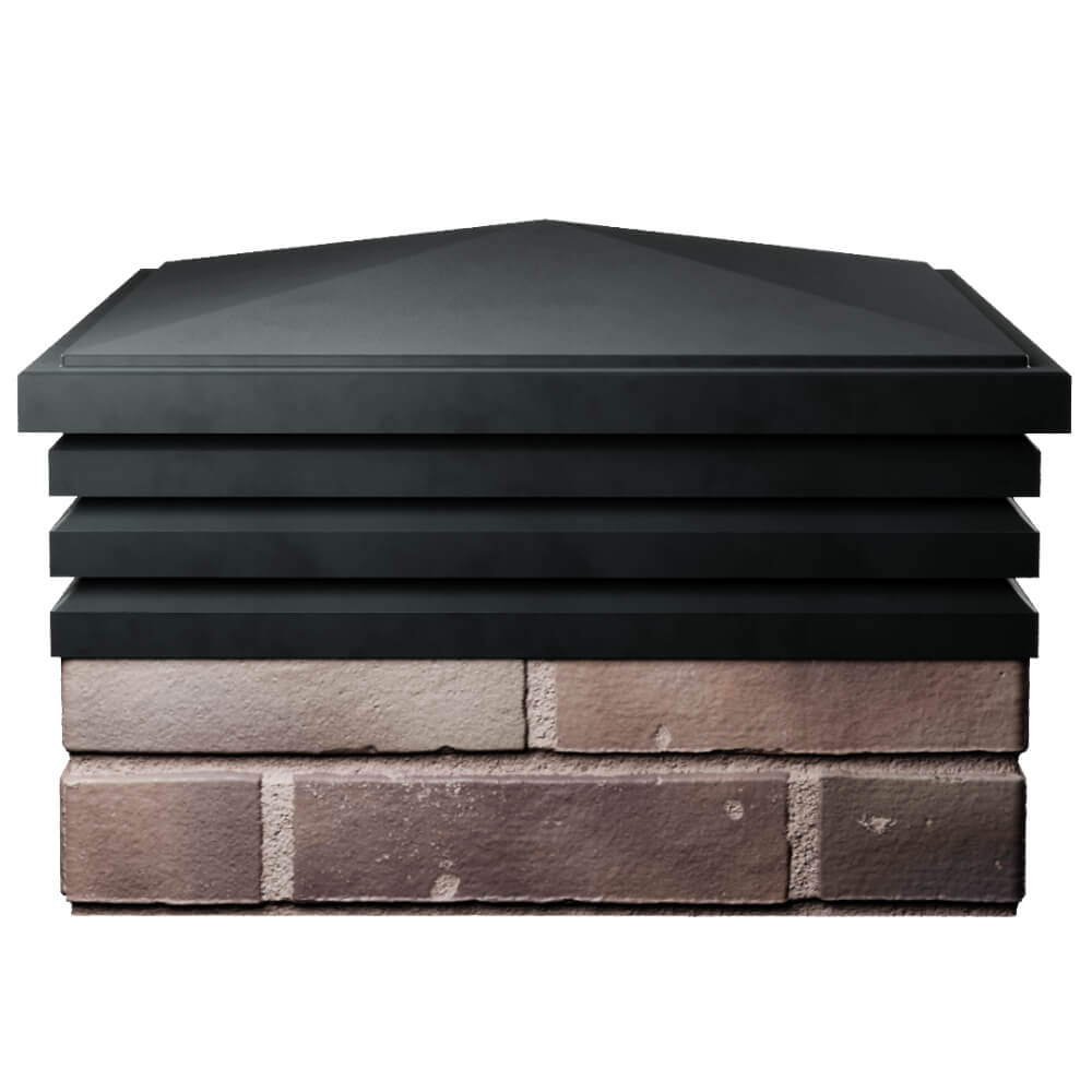 Колпак Zking Бона ХайТек Черный на столб 2х2 кирпича (513х513мм) Шелехов фото