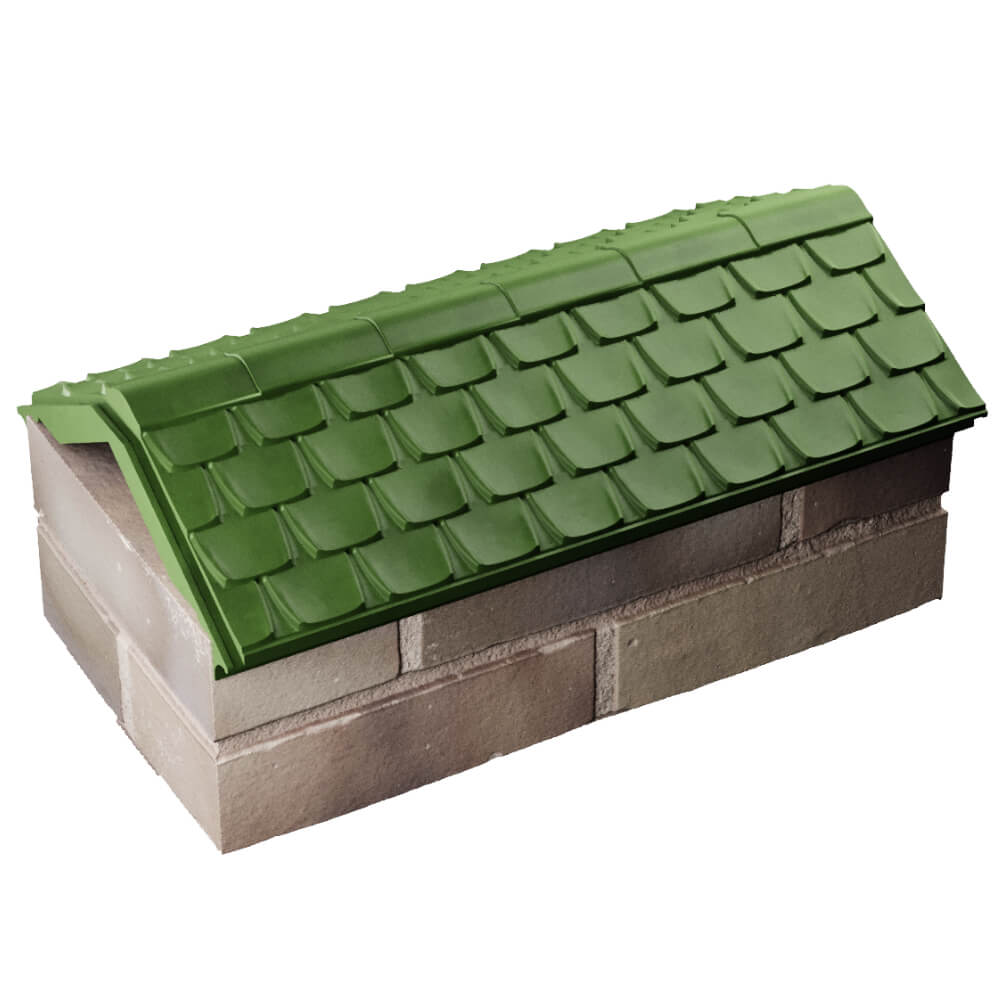 Парапет Zking Эльбрус Зеленый с посадкой на 1 кирпич (255мм) в Шелехове фото