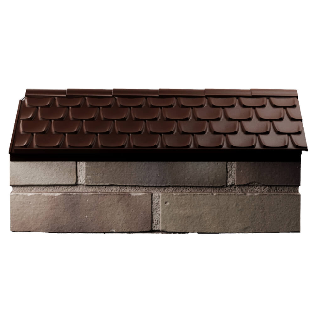 Парапет Zking Эльбрус Коричневый с посадкой на 1 кирпич (255мм) в Шелехове фото