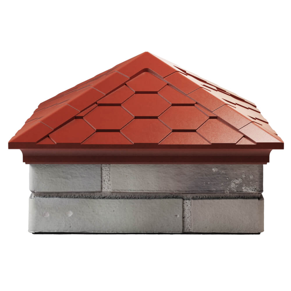 Колпак Zking Эверест Красный на столб 1.5х1.5 кирпича (390х390мм) Шелехов фото