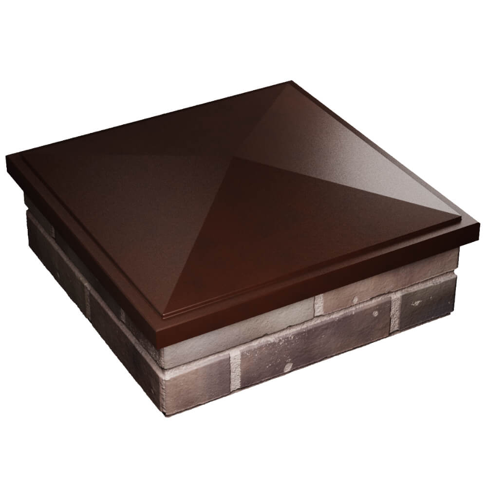 Колпак Zking БонаМоно Коричневый на столб 2х2 кирпича (515х515, 530х530мм) в Шелехове фото