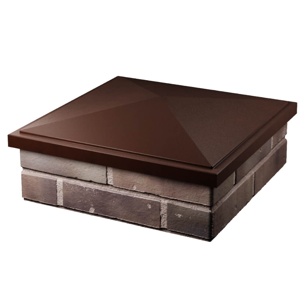 Колпак Zking БонаМоно Коричневый на столб 2х2 кирпича (515х515, 530х530мм) в Шелехове фото