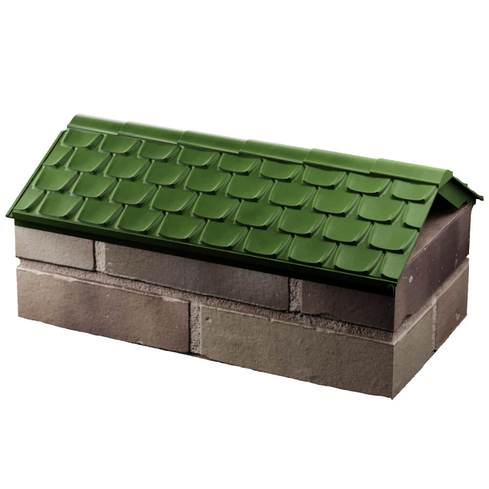 Парапет Zking Эльбрус Зеленый с посадкой на 1 кирпич (255мм) в Шелехове фото