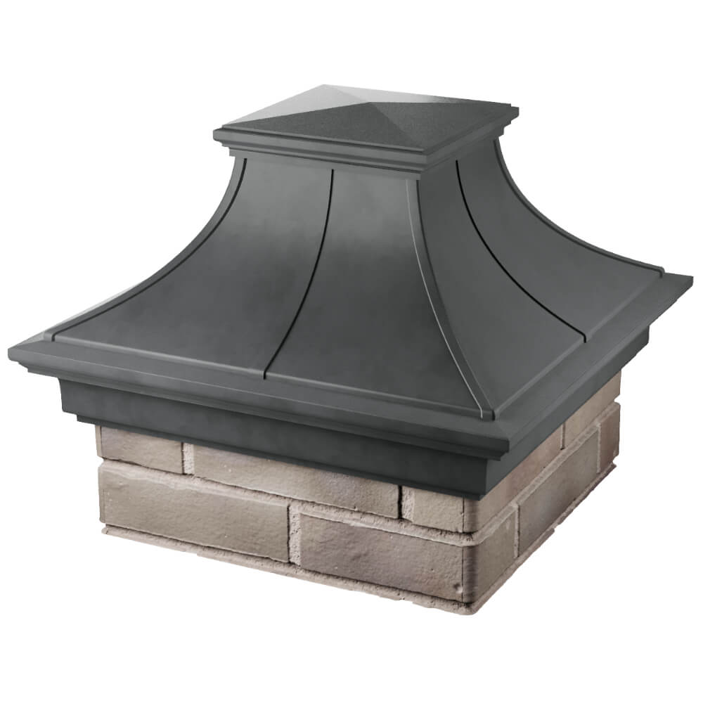 Колпак Zking Монблан Премиум Серый на столб 1.5х1.5 кирпича (385х385мм) в Шелехове фото