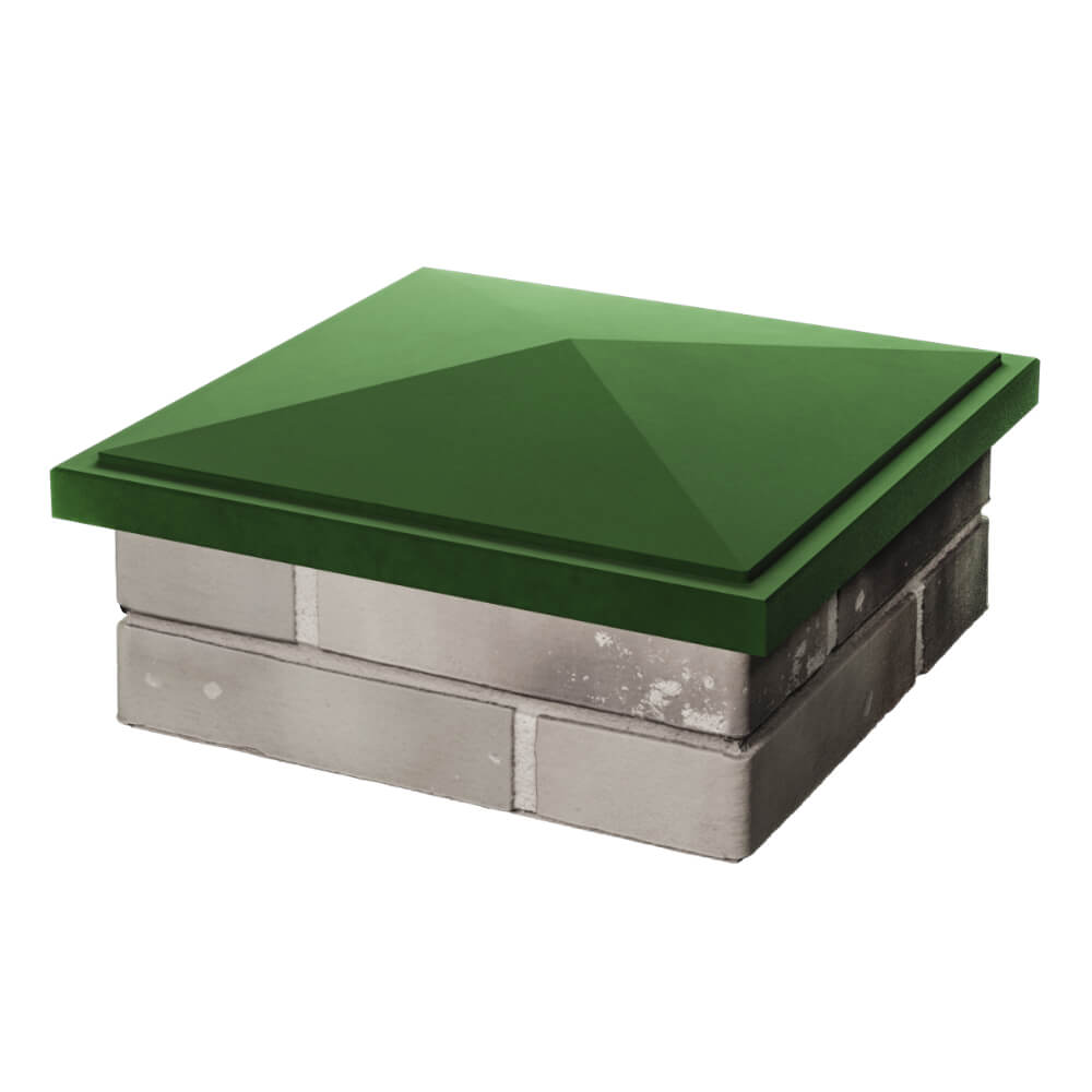 Колпак Zking БонаМоно Зеленый на столб 1.5х1.5 кирпича (385х385, 400х400мм) в Шелехове фото