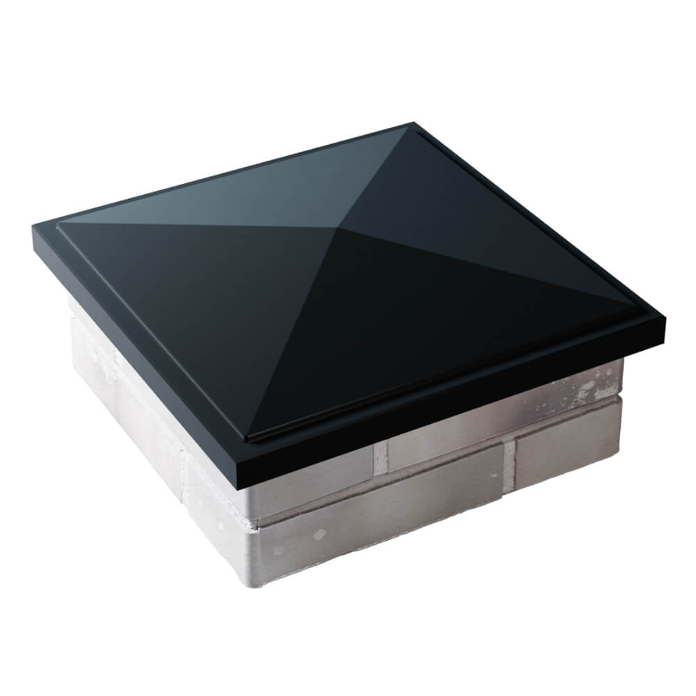 Колпак Zking БонаМоно Черный на столб 1.5х1.5 кирпича (385х385, 400х400мм) в Шелехове фото