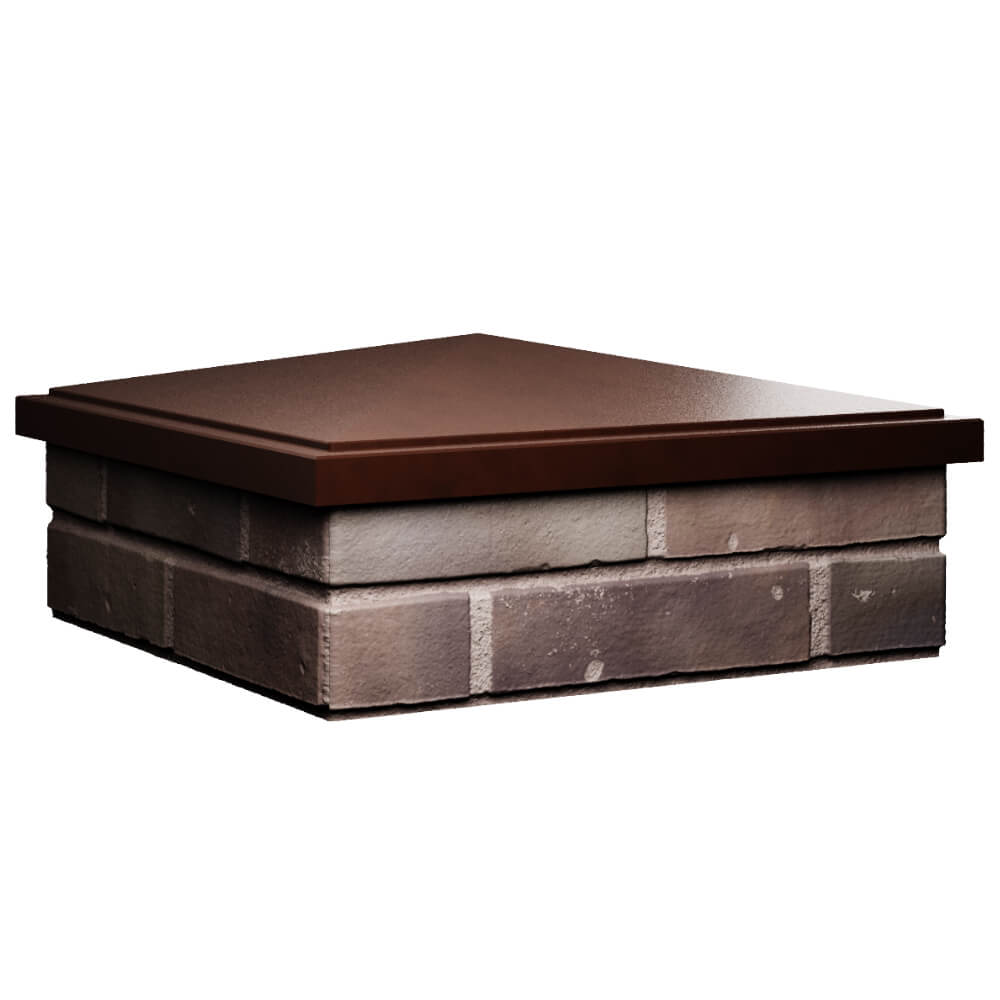 Колпак Zking БонаМоно Коричневый на столб 2х2 кирпича (515х515, 530х530мм) в Шелехове фото