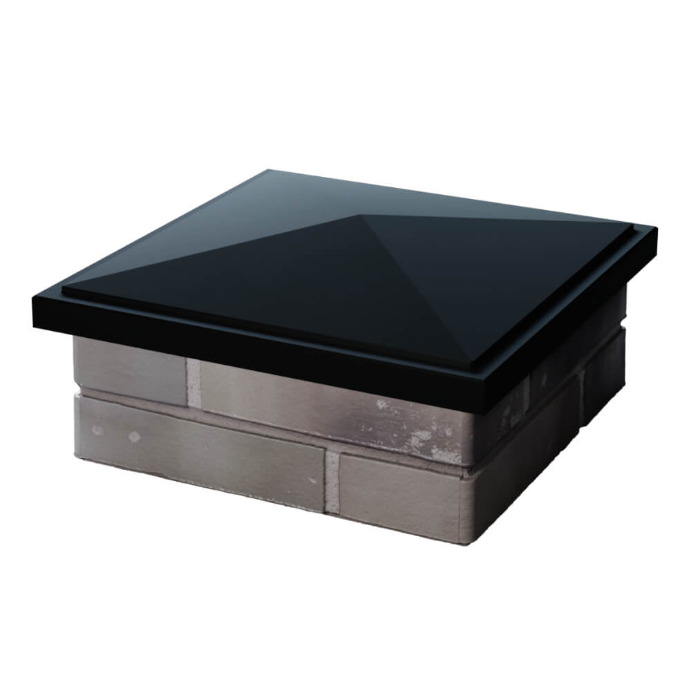 Колпак Zking БонаМоно Черный на столб 1.5х1.5 кирпича (385х385, 400х400мм) в Шелехове фото