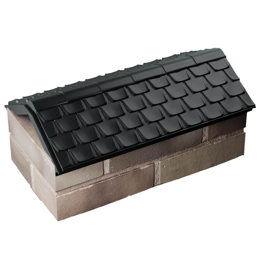 Парапет Zking Эльбрус Черный с посадкой на 1 кирпич (255мм) в Шелехове фото