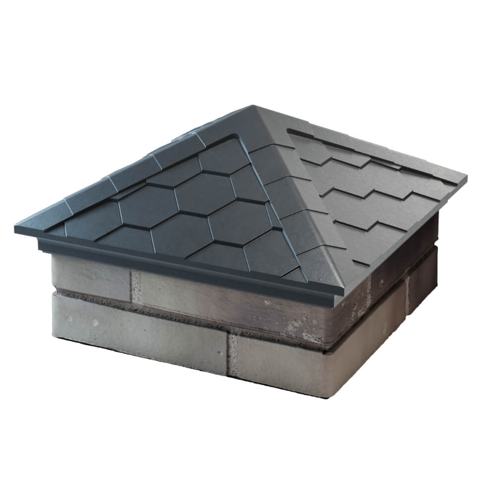 Колпак Zking Эверест Серый на столб 1.5х1.5 кирпича (390х390мм) в Шелехове фото