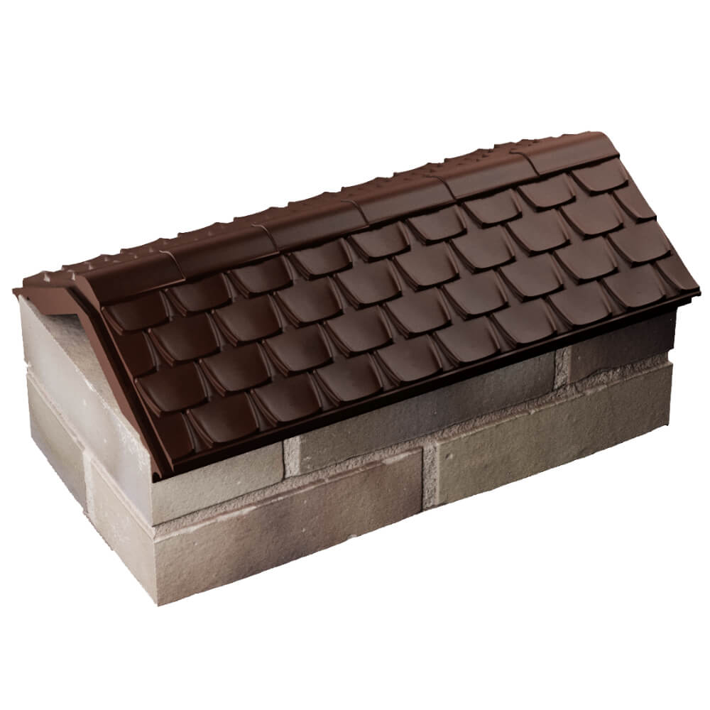 Парапет Zking Эльбрус Коричневый с посадкой на 1 кирпич (255мм) в Шелехове фото