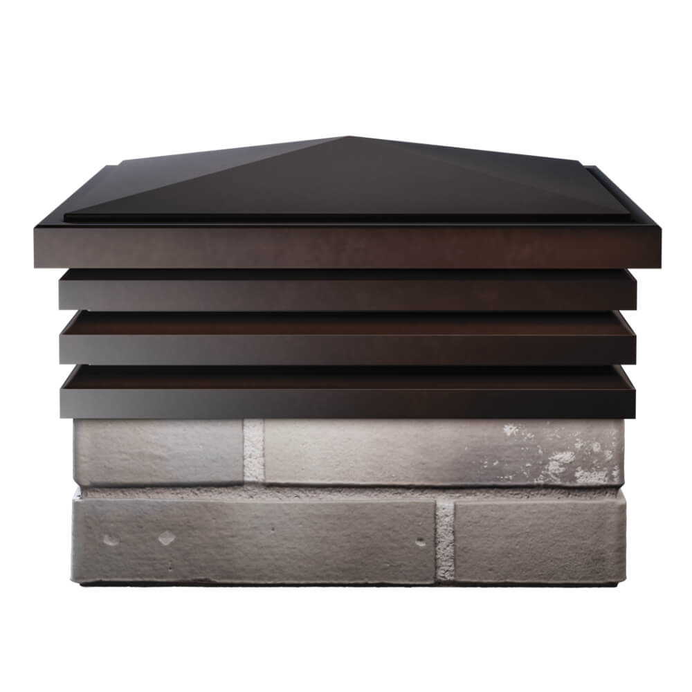 Колпак Zking Бона ХайТек Коричневый на столб 1.5х1.5 кирпича (385х385мм) Шелехов фото