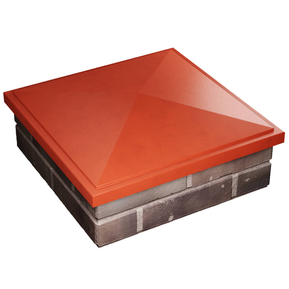 Колпак Zking БонаМоно Красный на столб 2х2 кирпича (515х515, 530х530мм) в Шелехове фото