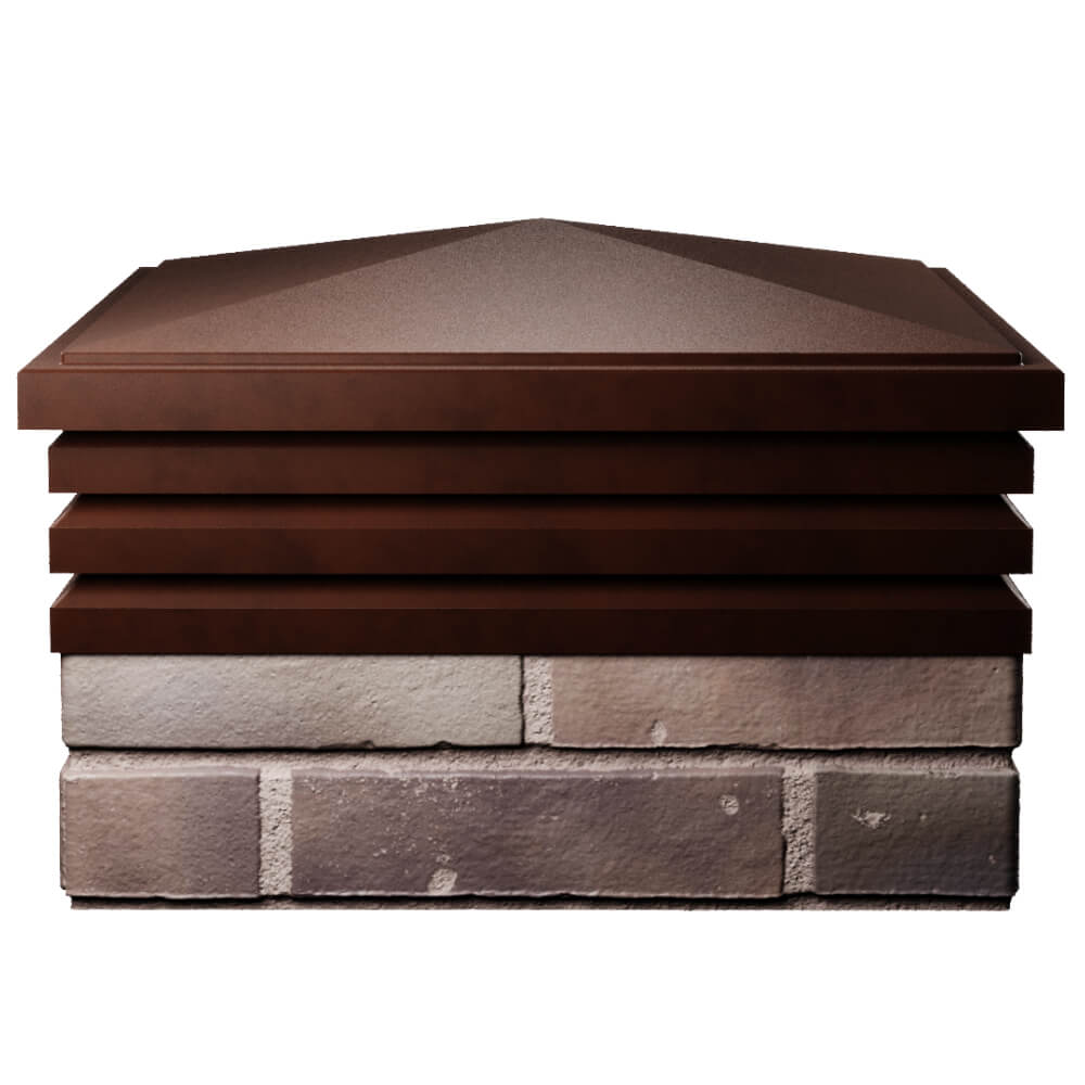 Колпак Zking Бона ХайТек Коричневый на столб 2х2 кирпича (513х513мм) Шелехов фото