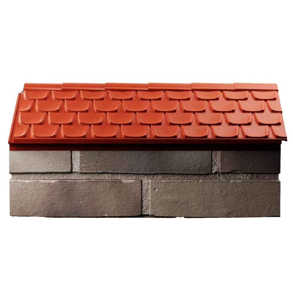 Парапет Zking Эльбрус Красный с посадкой на 1 кирпич (255мм) в Шелехове фото