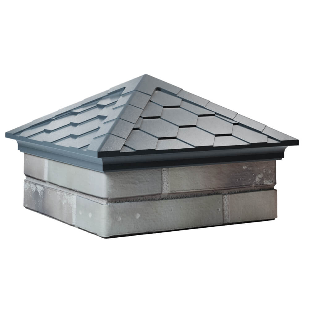 Колпак Zking Эверест Серый на столб 1.5х1.5 кирпича (390х390мм) в Шелехове фото