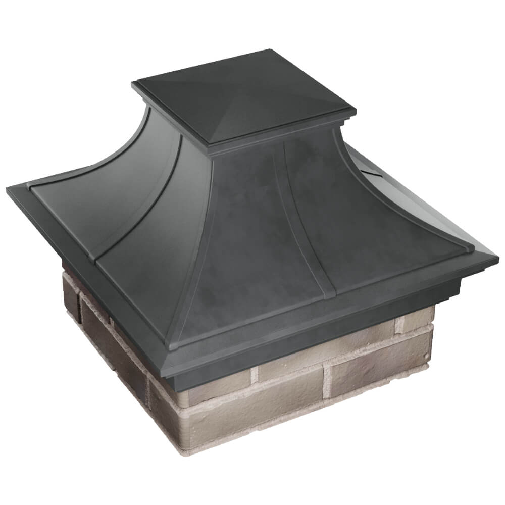 Колпак Zking Монблан Премиум Серый на столб 1.5х1.5 кирпича (385х385мм) в Шелехове фото