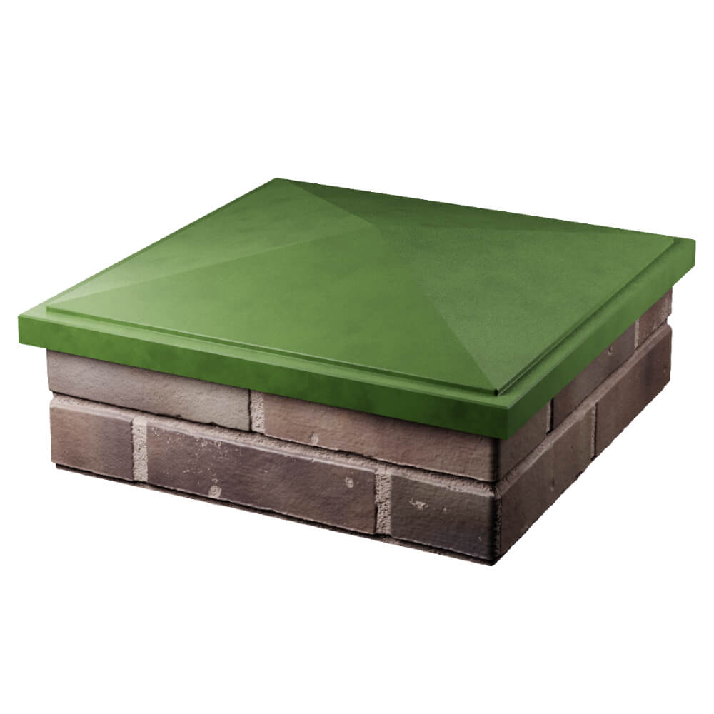 Колпак Zking БонаМоно Зеленый на столб 2х2 кирпича (515х515, 530х530мм) в Шелехове фото