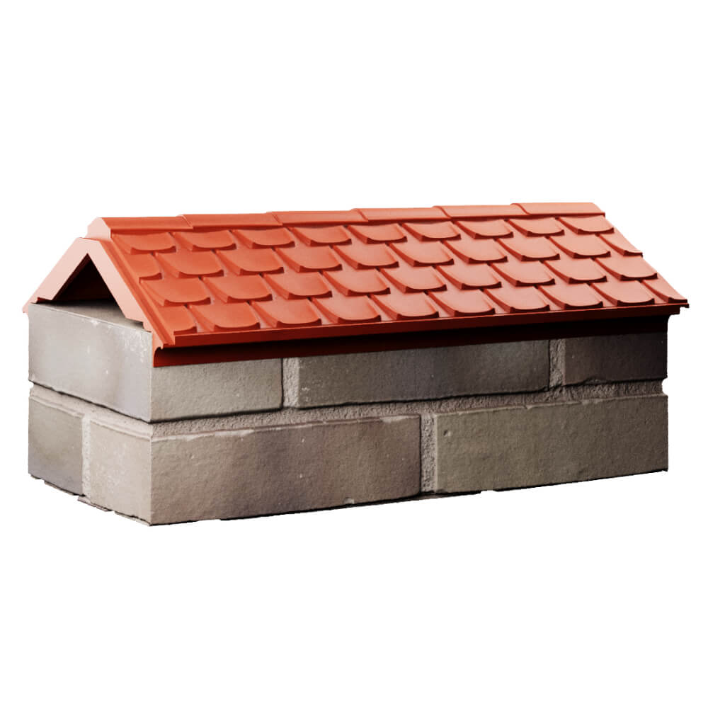 Парапет Zking Эльбрус Красный с посадкой на 1 кирпич (255мм) Шелехов фото