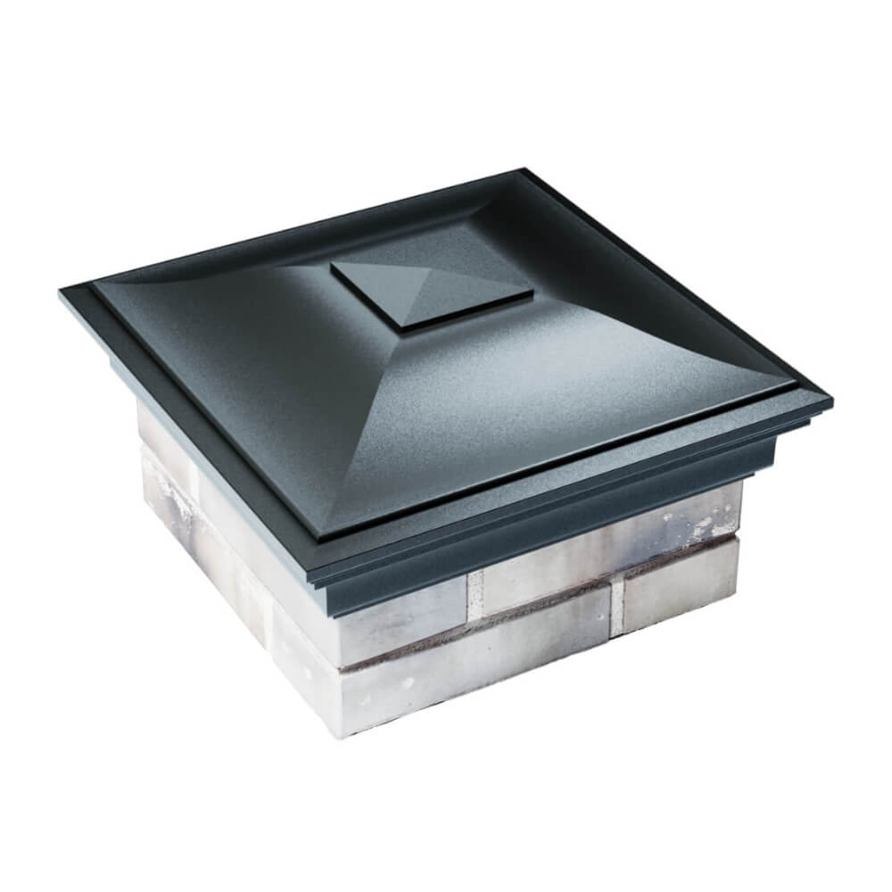 Колпак Zking Монблан Черный на столб 1.5х1.5 еврокирпича 0.7НФ (355х355мм) в Шелехове фото