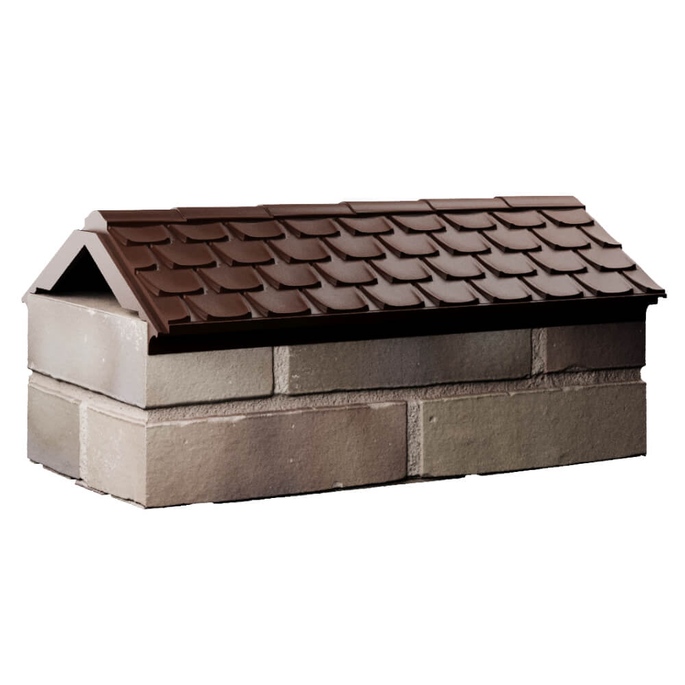 Парапет Zking Эльбрус Коричневый с посадкой на 1 кирпич (255мм) Шелехов фото