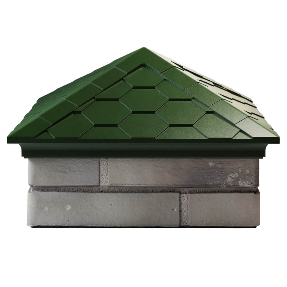 Колпак Zking Эверест Зеленый на столб 1.5х1.5 кирпича (390х390мм) Шелехов фото